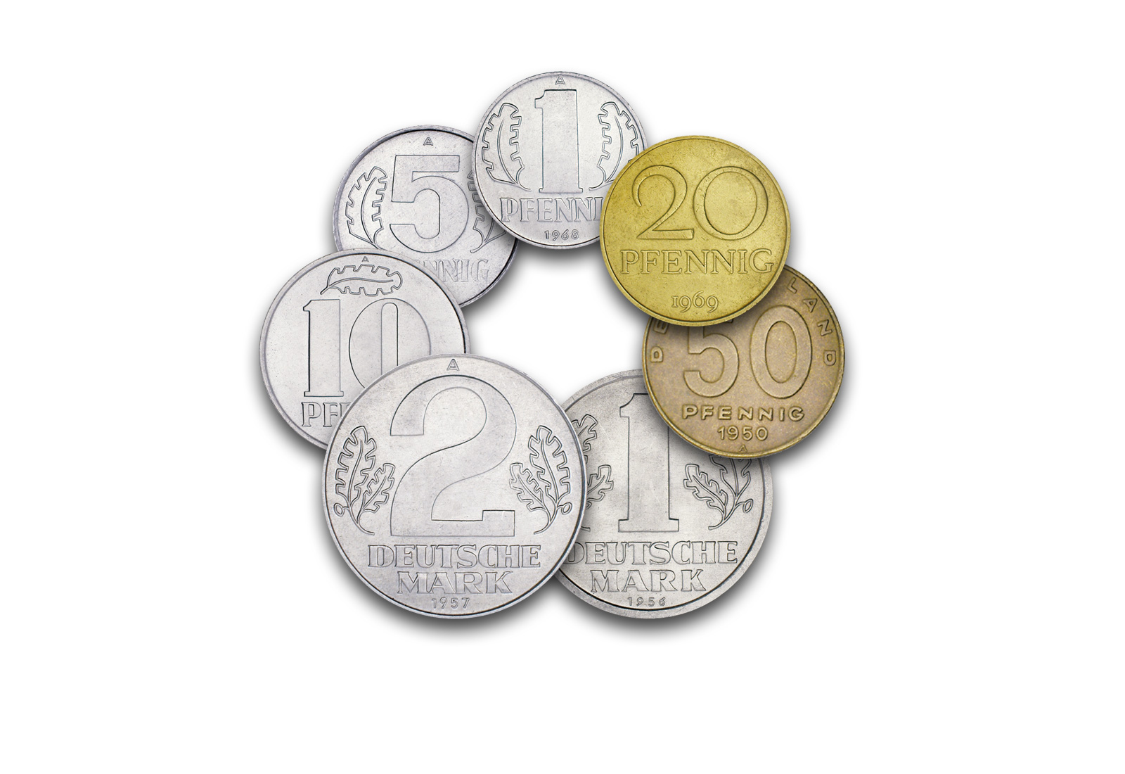 en DDR Sammlung 2 Mark OSTALGIE von 1948-1989 nur verschiedene Münzen 1 Pf 