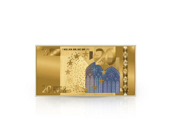 Goldbarren 20 Euro Schein
