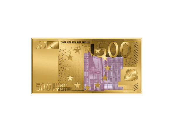 Goldbarren 500 Euro Schein