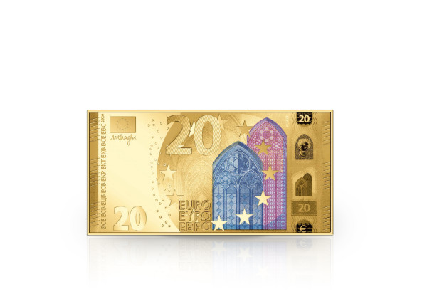 Goldbarren 20 Euro Schein