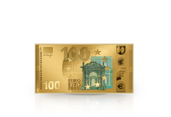 Goldbarren 100 Euro Schein