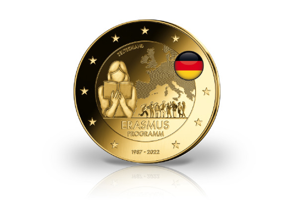 Goldmünze 999er Gold Deutschland 35 Jahre Erasmus Programm