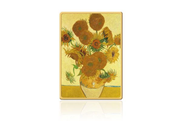 Gold Münzbarren Fünfzehn Sonnenblumen
