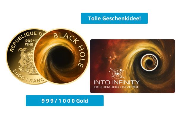 Goldmünze Universum Black Hole in Coincard 999/1000 Gold
