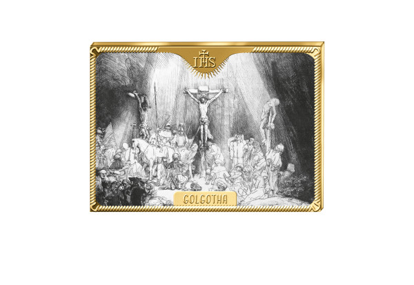 Goldbarren 999/1000 Feingold Golgatha Jesus Christus inkl. Zertifikat
