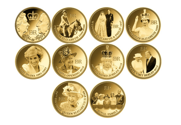 Goldmünzen Set Queen Elizabeth II. 999/1000 Gold