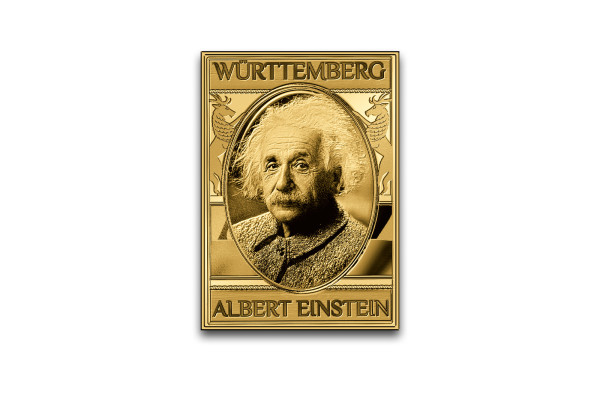 Goldbarren 999er Gold Albert Einstein