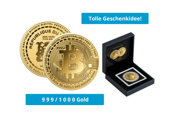 Goldmünze Bitcoin 999/1000 Gold