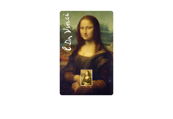 Münzbarren Motiv Mona Lisa Da Vinci Coincard 999/1000 Gold