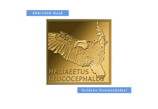 Münzbarren Weißkopfseeadler 999/1000 Gold im Etui