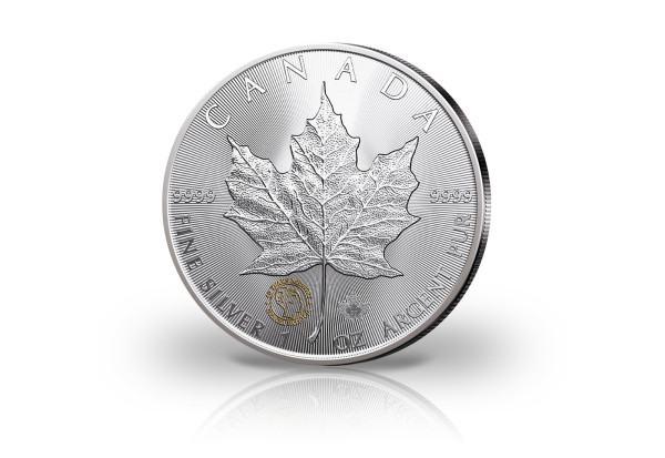 Maple Leaf 1 oz Silber 2022 Kanada veredelt mit Privy 40 Jahre Gracia Patricia