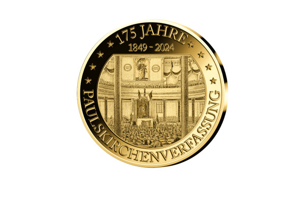 Goldausgabe 1/10 oz 175 Jahre Paulskirchenverfassung im Etui inkl Zertifikat