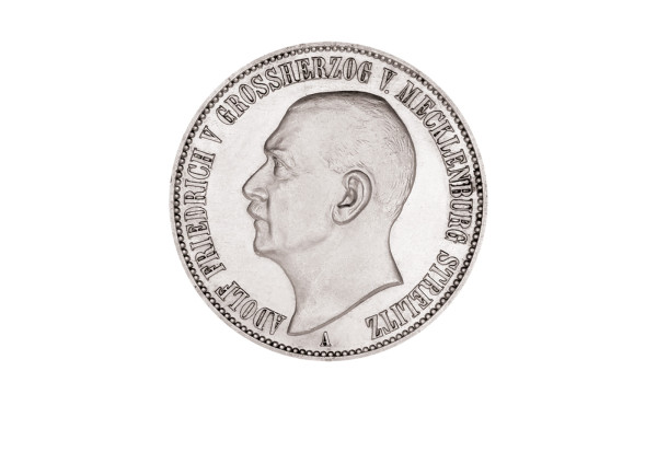 3 Mark 1913 Kaiserreich Me.-Strelitz Adolf Friedrich V Jaeger-Nr. 92