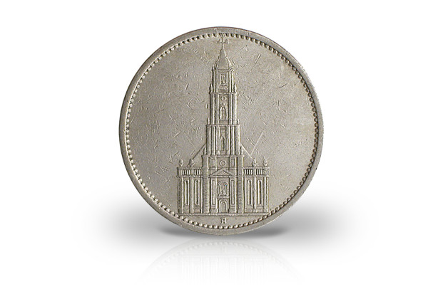 5 Reichsmark 1934-1935 Drittes Reich Garnisonkirche ohne Datum Jaeger-Nr. 357