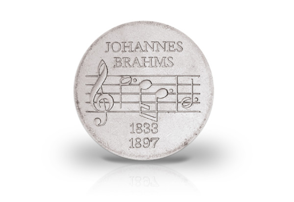5 Mark Gedenkmünze 1972 DDR Johannes Brahms Jaeger-Nr. 1540