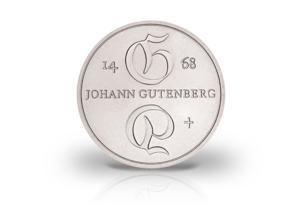 10 Mark Gedenkmünze 1968 DDR Johannes Gutenberg Jaeger-Nr. 1523