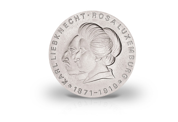 20 Mark Gedenkmünze 1971 DDR Liebknecht, Rosa Luxemburg Jaeger-Nr. 1533