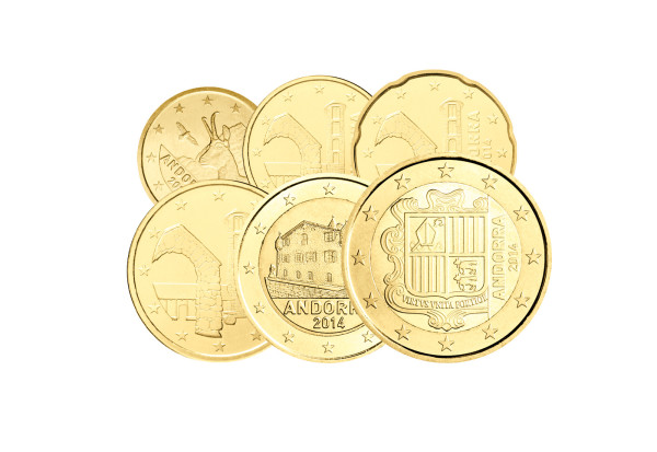 Eurosatz 2014 Andorra vergoldet