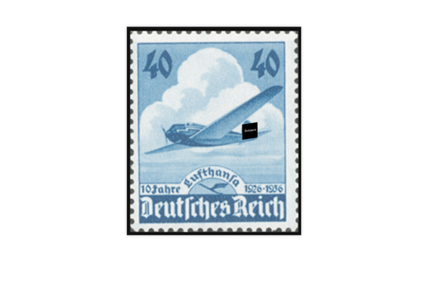 Briefmarke Deutsches Reich erste Lufthansa-Briefmarke 1936 Michel-Nr. 603 postfrisch