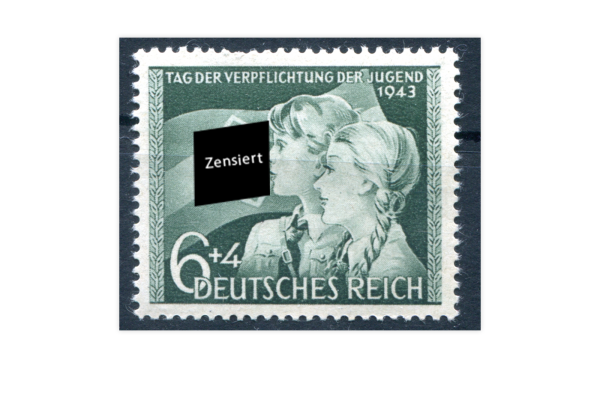 Briefmarke Deutsches Reich Tag der Verpflichtung 1943 Michel-Nr. 843 postfrisch