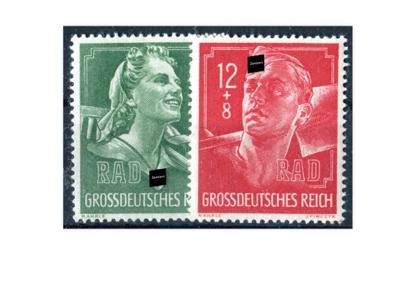 Briefmarken Deutsches Reich Ausstellung Reichsarbeitsdienst 1944 Michel-Nr. 894-95