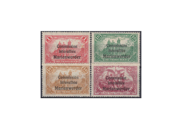Briefmarke Marienwerder Dt. Abstimmungsgebiete MiNr.: 26-29 **
