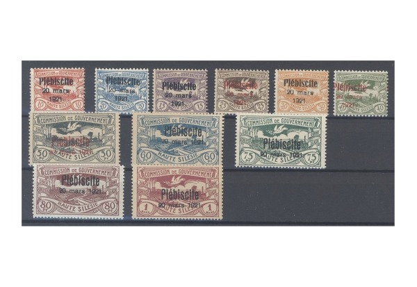Briefmarke Oberschlesien Dt. Abstimmumgsgebiete Mi: 30-40 ** gp.