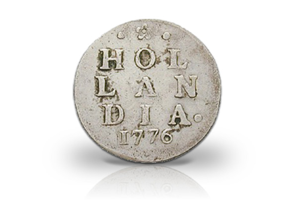 2 Stuiver Silbermünze 1701-1793 Holland Motiv Hollandia