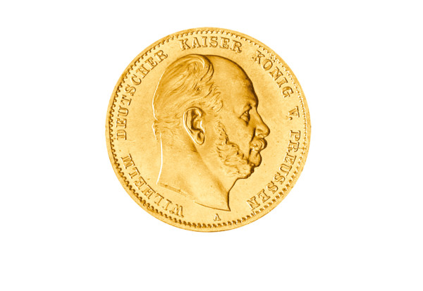 10 Mark Goldmünze 1874-1888 Deutsches Kaiserreich Preußen Kaiser Wilhelm I. Jaeger-Nr. 245