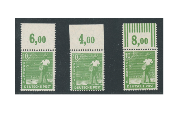 Briefmarke Kontrollrat Mi: 946 P/W OR postfrisch Oberrand-Set