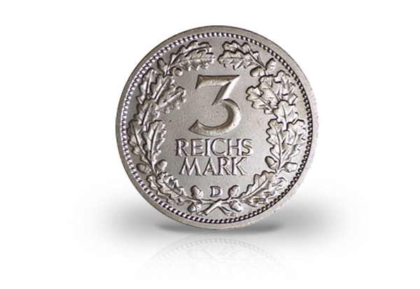 3 Reichsmark 1931-1933 Weimarer Republik Jaeger-Nr. 349