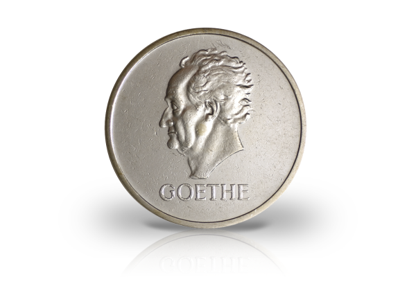 5 Reichsmark Silbermünze 1932 Weimarer Republik 100. Todestag Goethes Jaeger-Nr. 351