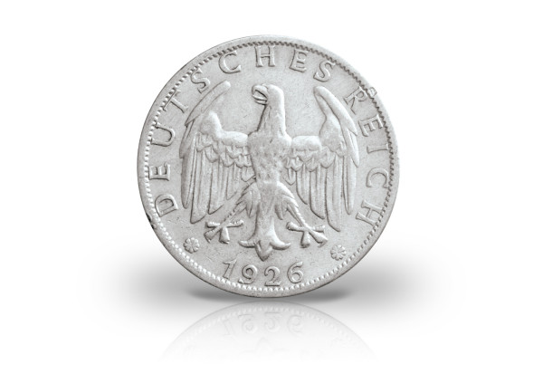 2 Reichsmark 1926 Weimarer Republik Adler Prägestätte unserer Jaeger-Nr. 320