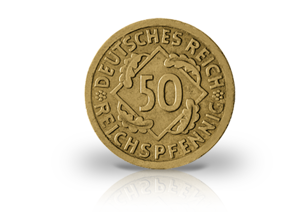 50 Rentenpfennig 1923-1924 Weimarer Republik Jaeger-Nr. 310