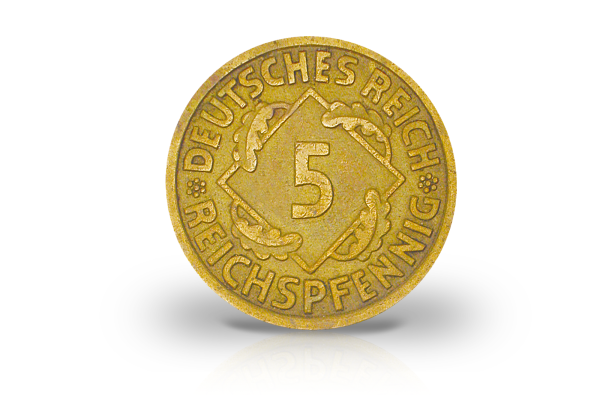 5 Reichspfennig 1924-1936 Weimarer Republik Jaeger-Nr. 316