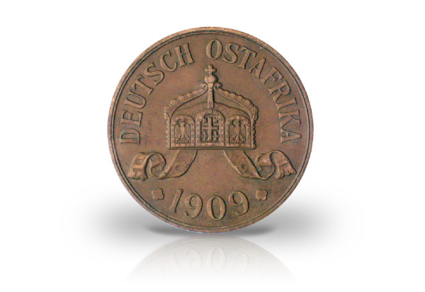 5 Heller 1908-1909 Deutsch-Ostafrika größte deutsche Kupfermünze Jaeger-Nr. 717