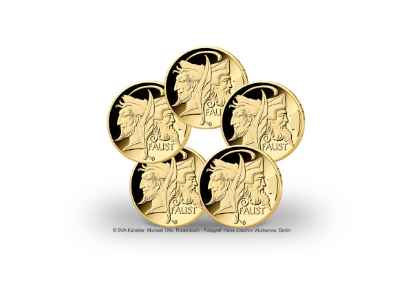 100 Euro BRD 2023 Gold Faust Prägestätte A-J