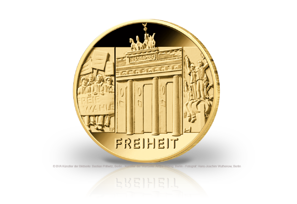 100 Euro Goldmünze 2022 Deutschland Säulen der Demokratie Freiheit Prägestätte unserer Wahl
