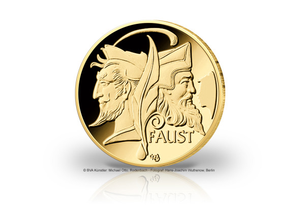 100 Euro Goldmünze 2023 Deutschland Faust Prägestätte unserer Wahl