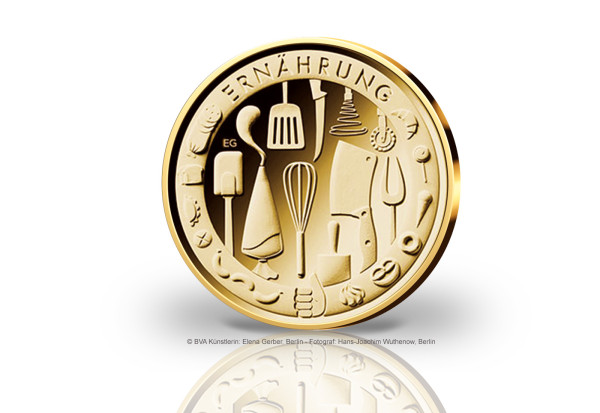 50 Euro Goldmünze 2023 Deutschland Ernährung Prägestätte A-J
