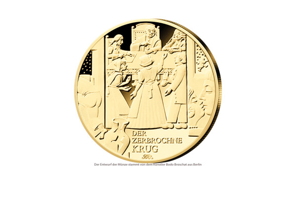 100 Euro BRD 2024 Gold Der zerbrochne Krug Prägestätte u. Wahl