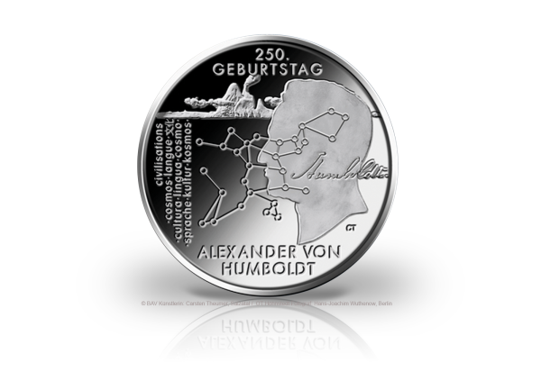 20 Euro Silbermünze 2019 Deutschland 250. Geburtstag Alexander von Humboldt st