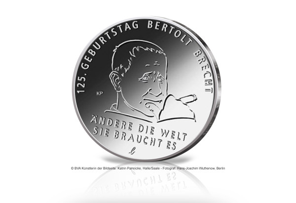 20 Euro Silbermünze 2023 Deutschland 125. Geburtstag Bertolt Brecht PP