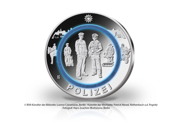 10 Euro 2024 Deutschland Polizei- Im Dienst unserer Gesellschaft Prägestätte unserer Wahl PP