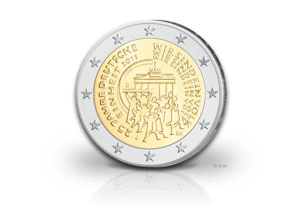 BRD 2 Euro Gedenkmünze 2015 25 Jahre Deutsche Einheit Prägestätte unserer Wahl