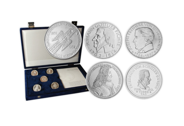 5 DM Silbermünzen 1952-1964 BRD Die Ersten Fünf