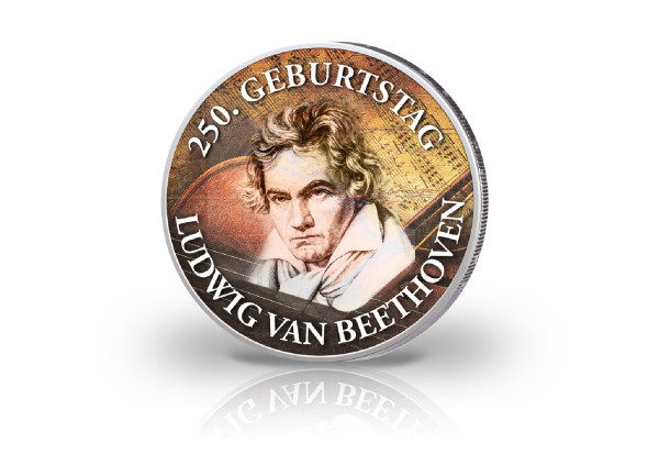 2 Euro mit Farbmotiv 250. Geburtstag Ludwig van Beethoven