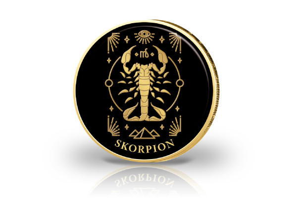2 Euro mit Farbmotiv Sternzeichen Skorpion