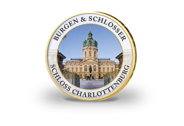 2 Euro vergoldet Burgen und Schlösser - Charlottenburg mit Farbmotiv