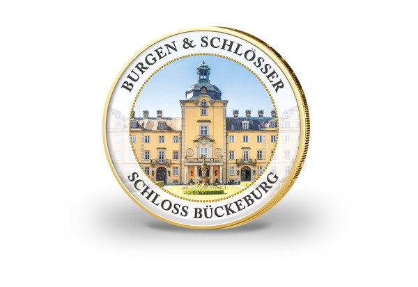 2 Euro vergoldet Burgen und Schlösser - Bückeburg mit Farbmotiv